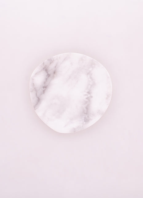 Bright Designs Melamine Matt Side Plate 
Set of 6 (16cm) white Marble