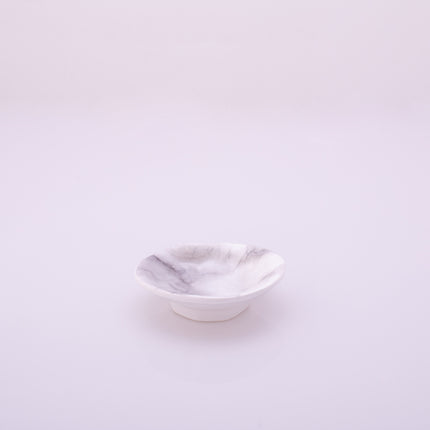 Bright Designs Melamine Matt Dip Bowl 
Set of 2 (10cm) white Marble