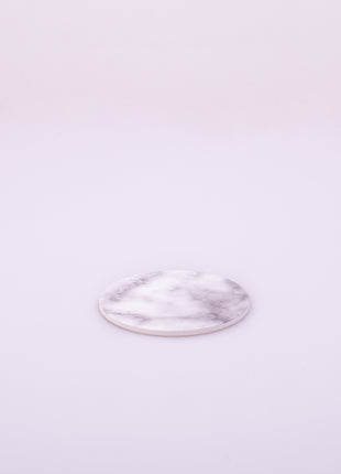 Bright Designs Melamine Coaster 
Set of 10 (D 10cm) White Marble