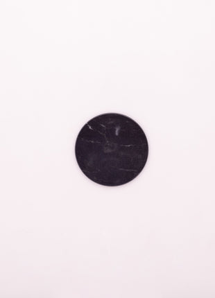Bright Designs Melamine Coaster 
Set of 10 (D 10cm) Black Marble