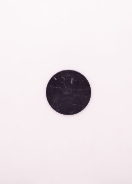 Bright Designs Melamine Coaster 
Set of 10 (D 10cm) Black Marble