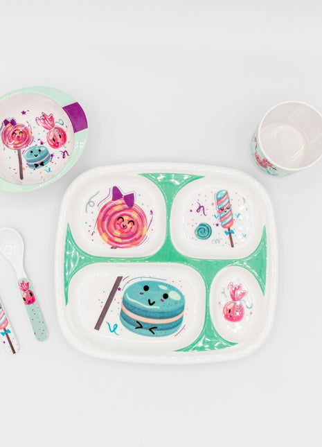 Bright Designs Kids 5 pieces Melamine Set Candy K5