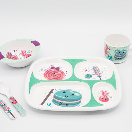 Bright Designs Kids 5 pieces Melamine Set Candy K5