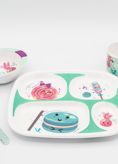 Bright Designs Kids 5 pieces Melamine Set Candy K5