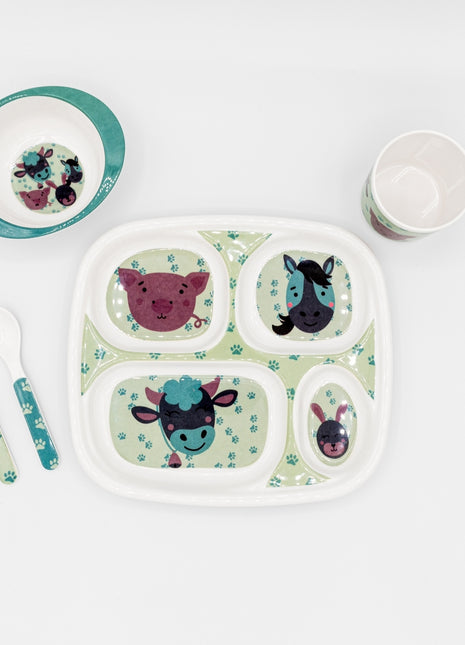 Bright Designs Kids 5 pieces Melamine Set Animals  K6