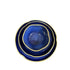 Pottery Dark Blue Set with Gold Rim