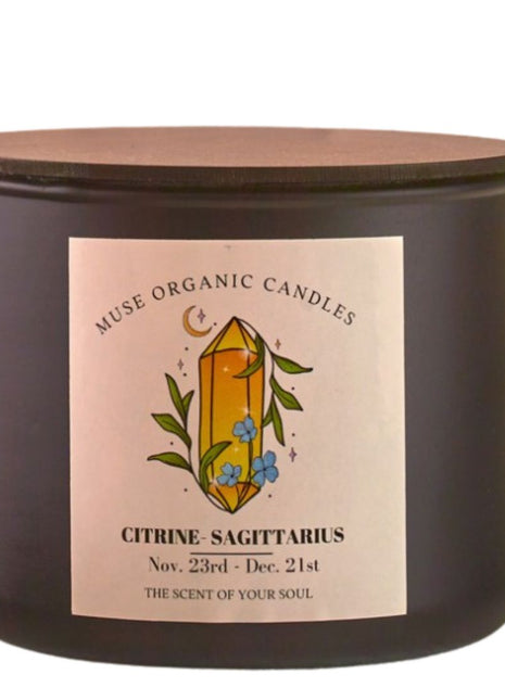 MUSE ORGANIC CANDLES SAGITTARIUS - CITRINE (380 g)