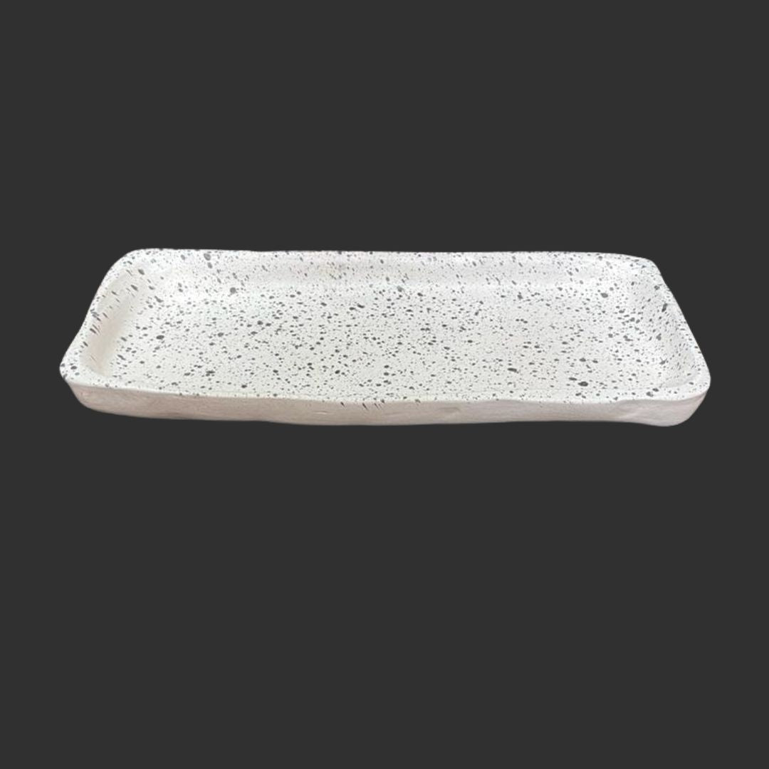 Pottery Rectangular Granulated Matt Serving Platter