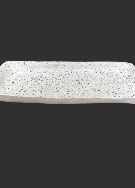 Pottery Rectangular Granulated Matt Serving Platter