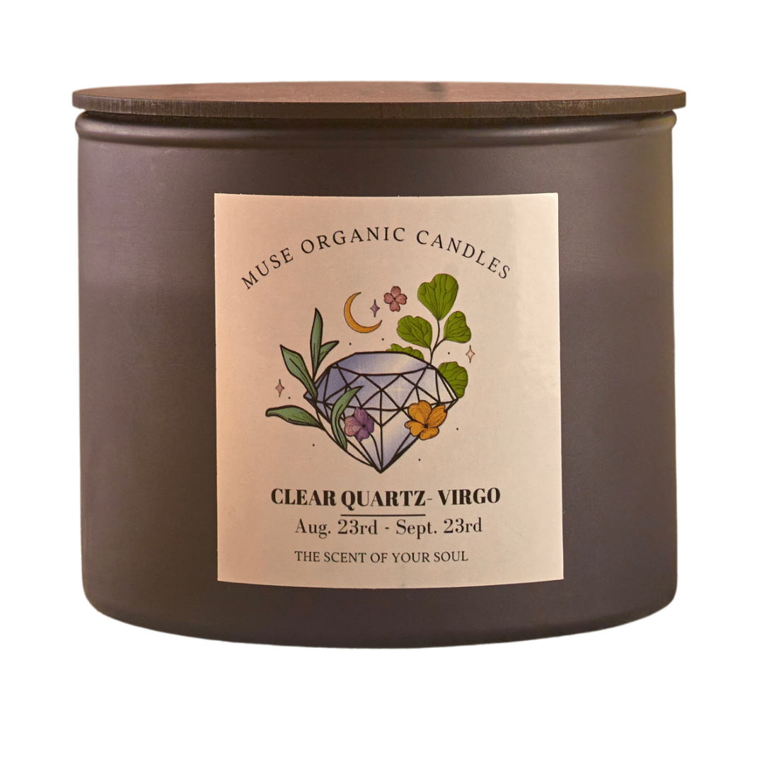 MUSE ORGANIC CANDLES VIRGO - CLEAR QUARTZ (380 g)