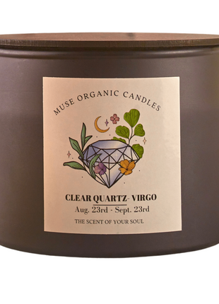 MUSE ORGANIC CANDLES VIRGO - CLEAR QUARTZ (380 g)