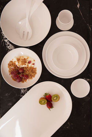 Bright Designs Melamine Bowl 
Set of 6 (D 14cm H 6cm)  White