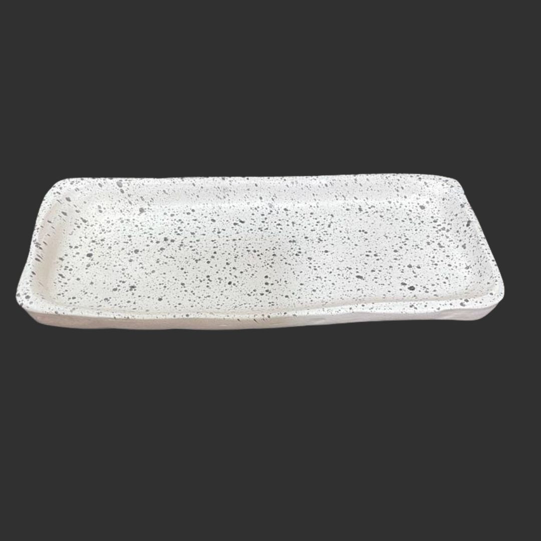 Pottery Rectangular Granulated Matt Serving Platter