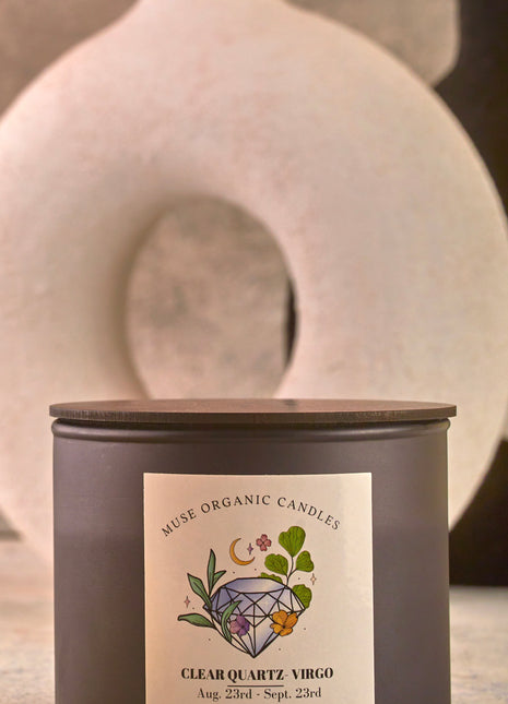 MUSE ORGANIC CANDLES VIRGO - CLEAR QUARTZ (380 g)