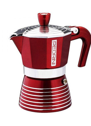 Pedrini Coffee Maker Aluminium Red