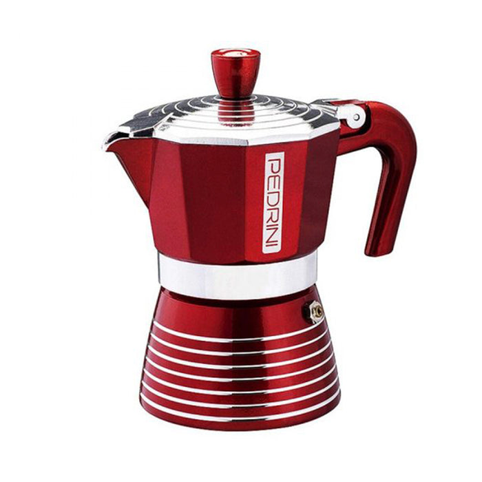 Pedrini Coffee Maker Aluminium Red