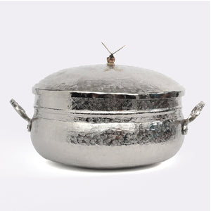 Arze Butterfly Nickel Plated Serving Pot (Small)
