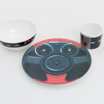 Bright Designs Kids 3 pieces Melamine Set Cars K1