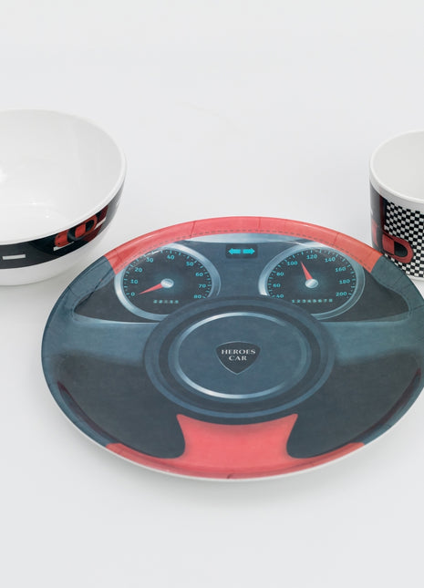 Bright Designs Kids 3 pieces Melamine Set Cars K1