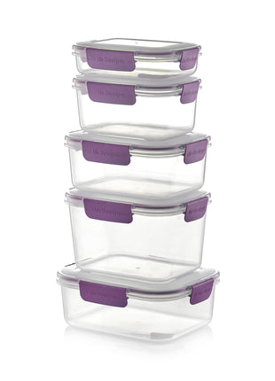 M-Design Fresco Food Container Set - 600ml, 1100ml, 1600ml, 2100ml & 2300ml