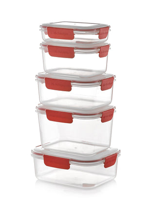 M-Design Fresco Food Container Set - 600ml, 1100ml, 1600ml, 2100ml & 2300ml