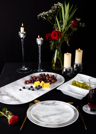 Bright Designs Melamine Dinner Plate
Set of 6 (D 26cm) white Marble