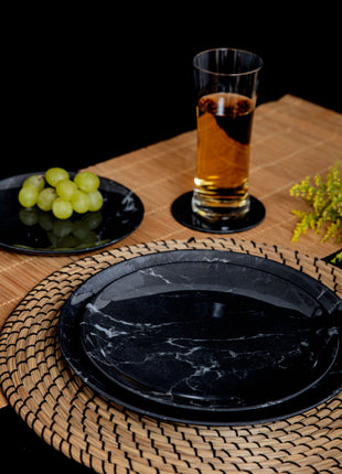 Bright Designs Melamine Dinner Plate
Set of 6 (D 26cm) black Marble