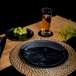 Bright Designs Melamine Dinner Plate
Set of 6 (D 26cm) black Marble