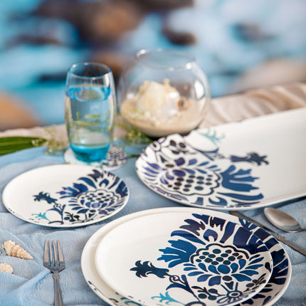 Bright Designs Melamine Dinner Plate
Set of 6 (D 26cm) blue blanc