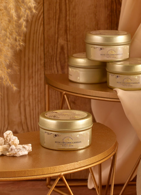 Muse Organic Candles White Musk Tin (Travel Size)