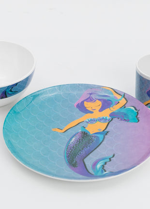 Bright Designs Kids 3 pieces  Melamine Set Mermaid K3