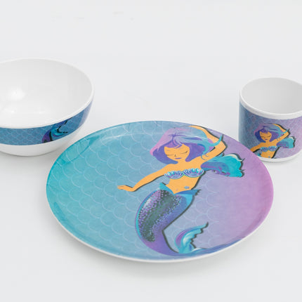 Bright Designs Kids 3 pieces  Melamine Set Mermaid K3