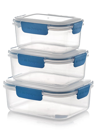 M-Design Fresco Food Container Set - 1100ml, 1600ml & 2100ml