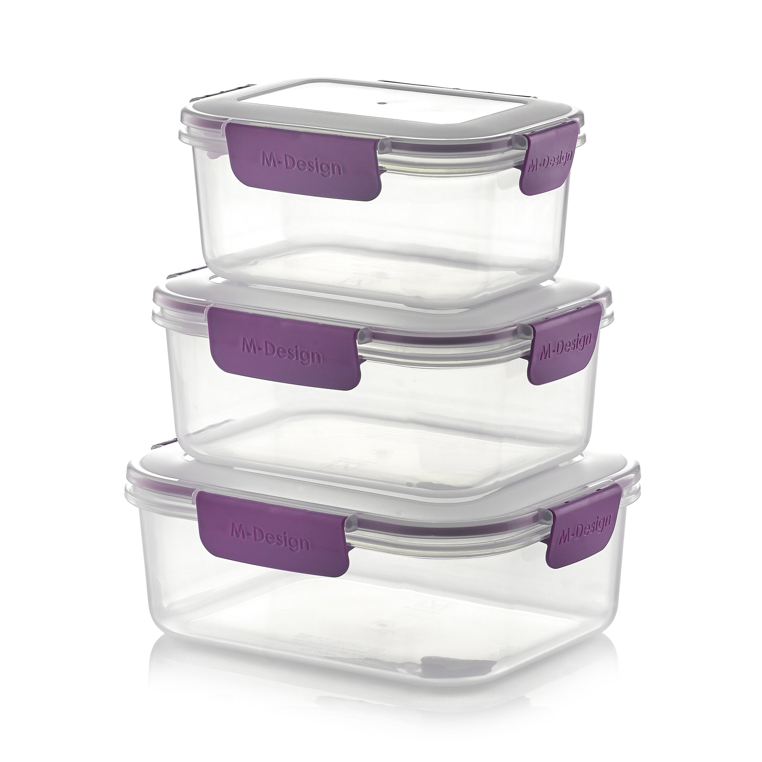 M-Design Fresco Food Container Set - 1100ml, 1600ml & 2100ml