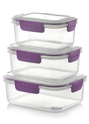 M-Design Fresco Food Container Set - 1100ml, 1600ml & 2100ml