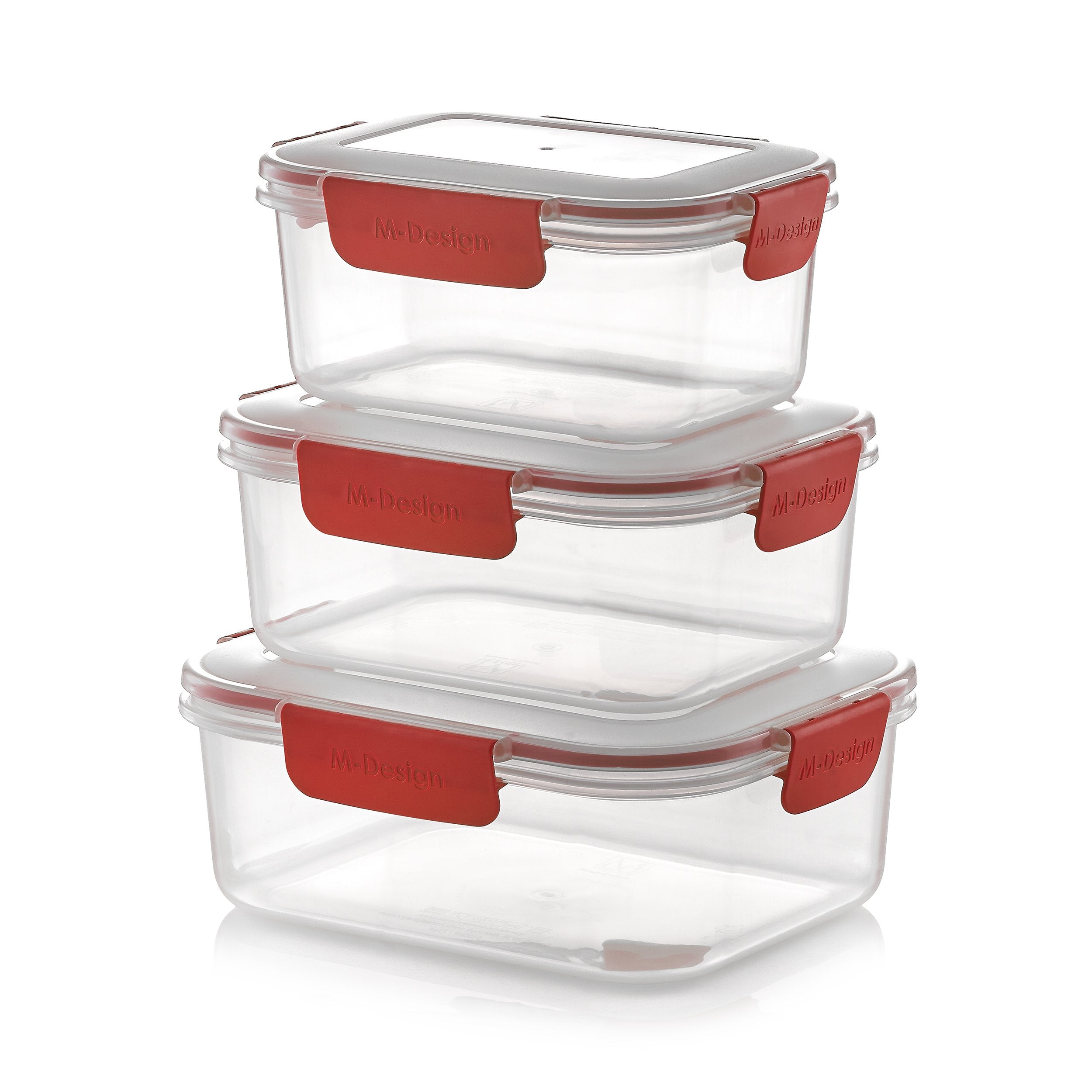 M-Design Fresco Food Container Set - 1100ml, 1600ml & 2100ml