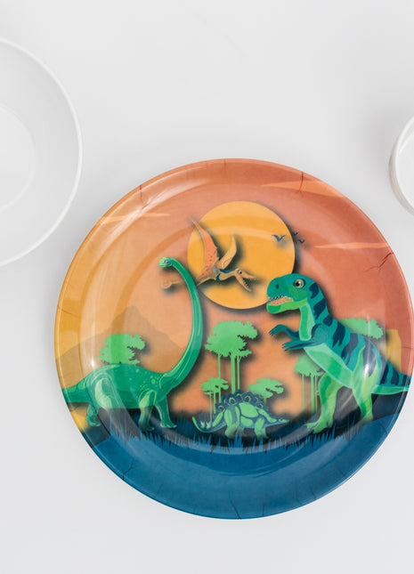 Bright Designs Kids 3 pieces Melamine Set Dinosaurs K2