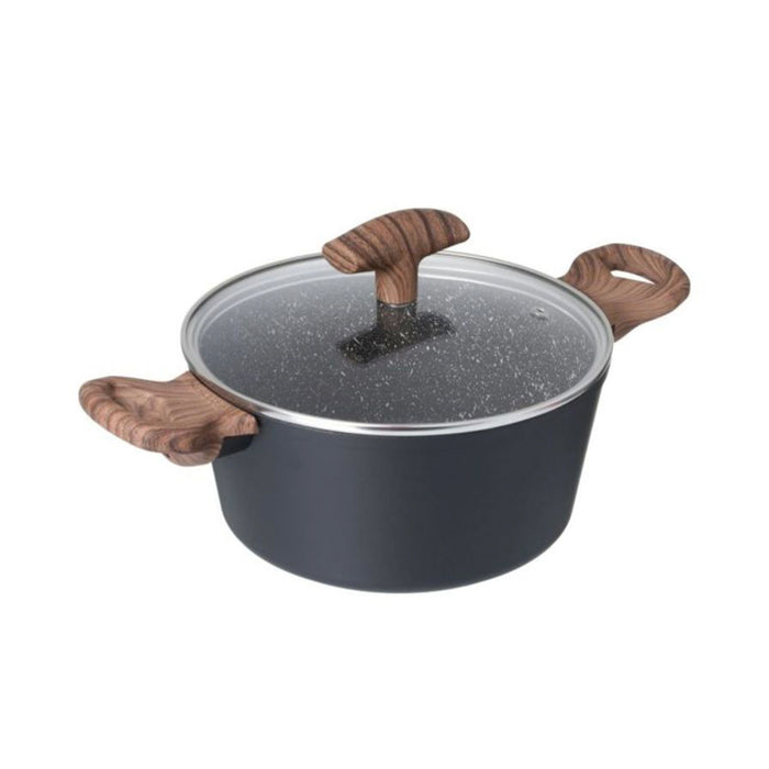 Pedrini Mystone Wooden Two-Handle Pot - 18cm