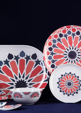 Bright Designs Melamine Dinner Plate
Set of 6 (D 26cm) Arabic Arts