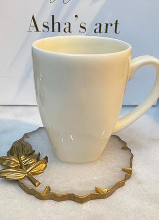 Asha's One Transparent coaster with gold details 13cm