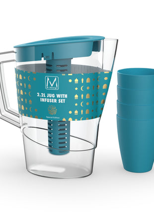 M-Design Fridge Door Jug with Infuser - 2.2L with 4 Cups