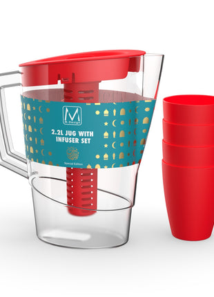 M-Design Fridge Door Jug with Infuser - 2.2L with 4 Cups