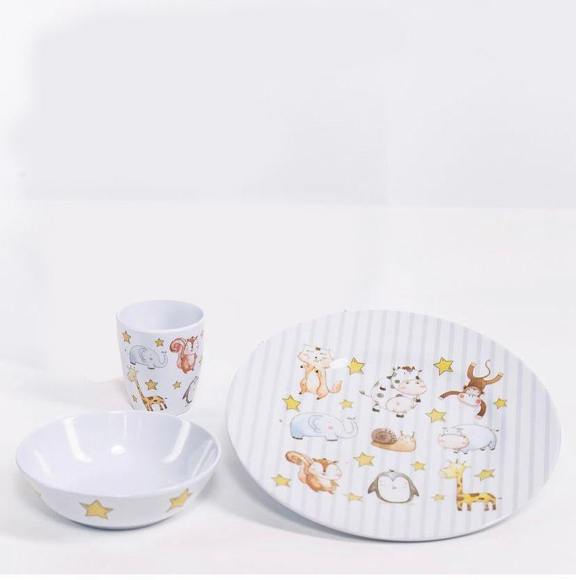 Kids Melamine Set (3 Pcs) Animals