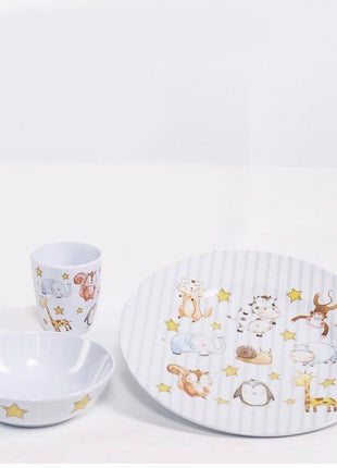 Kids Melamine Set (3 Pcs) Animals
