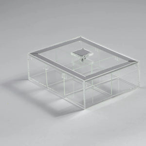 Zee Designs Plexi Glass Framed 6-Compartments Tea Box