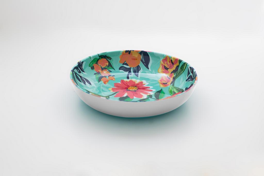 Bright Designs Melamine Deep Dish Set of 6 (D 22cm H 5cm) Blooms